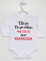 moją największą miłością jest mamusia body z długim rękawem kolor biały 191