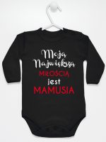 moją największą miłością jest mamusia body z długim rękawem kolor czarny 191