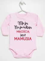 moją największą miłością jest mamusia body z długim rękawem kolor różowy 191