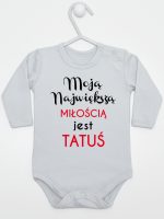 moją największą miłością jest tatuś body z długim rękawem kolor szary 190 moją największą miłością jest tatuś body z długim rękawem kolor szary 190