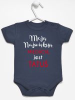 moją największą miłością jest tatuś body z krótkim rękawem kolor granatowy 190 moją największą miłością jest tatuś body z krótkim rękawem kolor granatowy 190
