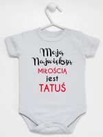 moją największą miłością jest tatuś body z krótkim rękawem kolor szary 190 moją największą miłością jest tatuś body z krótkim rękawem kolor szary 190