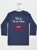 moją największą miłością jest tatuś koszulka z długim rękawem kolor granatowy 190