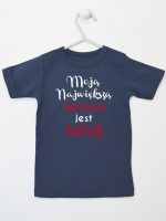 moją największą miłością jest tatuś koszulka z krótkim rękawem kolor granatowy 190