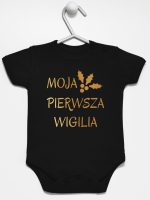 moja pierwsza wigilia body z krótkim rękawem kolor czarny 155