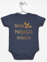 moja pierwsza wigilia body z krótkim rękawem kolor granatowy 155