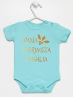 moja pierwsza wigilia body z krótkim rękawem kolor miętowy 155