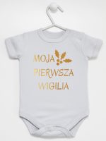 moja pierwsza wigilia body z krótkim rękawem kolor szary 155