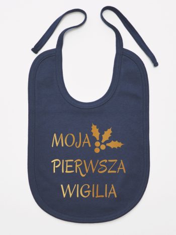 moja pierwsza wigilia śliniak niemowlęcy kolor granatowy 155