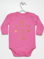 moje pierwsze święta bożego narodzenia body z długim rękawem kolor ciemny różowy 153