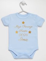moje pierwsze święta bożego narodzenia body z krótkim rękawem kolor błękitny 153
