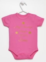 moje pierwsze święta bożego narodzenia body z krótkim rękawem kolor ciemny rózowy 153