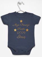 moje pierwsze święta bożego narodzenia body z krótkim rękawem kolor granatowy 153