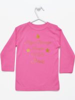 moje pierwsze święta bożego narodzenia koszulka z długim rękawem kolor ciemny różowy 153