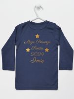 moje pierwsze święta bożego narodzenia koszulka z długim rękawem kolor granatowy 153