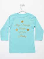 moje pierwsze święta bożego narodzenia koszulka z długim rękawem kolor miętowy 153