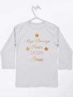 moje pierwsze święta bożego narodzenia koszulka z długim rękawem kolor szary 153