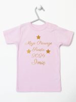 moje pierwsze święta bożego narodzenia koszulka z krótkim rękawem kolor różowy 153