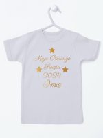 moje pierwsze święta bożego narodzenia koszulka z krótkim rękawem kolor szary 153