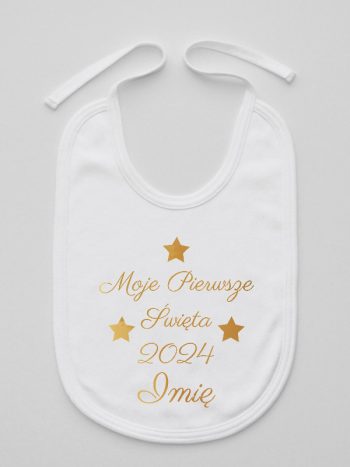 moje pierwsze święta bożego narodzenia śliniak niemowlęcy kolor biały 153