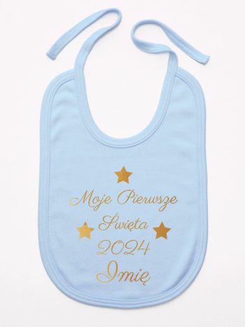 moje pierwsze święta bożego narodzenia śliniak niemowlęcy kolor błękitny 153