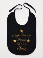 moje pierwsze święta bożego narodzenia śliniak niemowlęcy kolor czarny 153