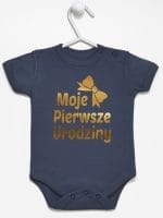 moje pierwsze urodziny body z krótkim rękawem kolor granatowy 057