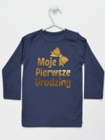 moje pierwsze urodziny koszulka z długim rękawem kolor granatowy 057