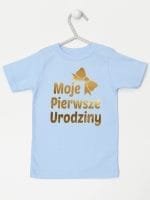 moje pierwsze urodziny koszulka z krótkim rękawem kolor błękitny 057