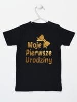 moje pierwsze urodziny koszulka z krótkim rękawem kolor czarny 057