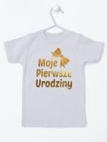 moje pierwsze urodziny koszulka z krótkim rękawem kolor szary 057