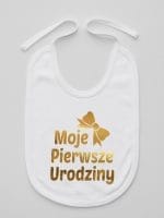 moje pierwsze urodziny śliniak niemowlęcy kolor biały 057