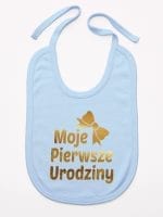 moje pierwsze urodziny śliniak niemowlęcy kolor błękitny 057