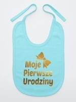 moje pierwsze urodziny śliniak niemowlęcy kolor miętowy 057