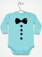 muszka z guzikami body z długim rękawem kolor miętowy 222