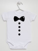 muszka z guzikami body z krótkim rękawem kolor biały 222