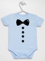 muszka z guzikami body z krótkim rękawem kolor błękitny 222