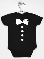 muszka z guzikami body z krótkim rękawem kolor czarny 222