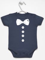 muszka z guzikami body z krótkim rękawem kolor granatowy 222