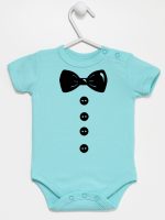 muszka z guzikami body z krótkim rękawem kolor miętowy 222