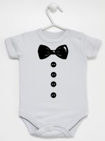 muszka z guzikami body z krótkim rękawem kolor szary 222