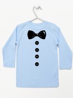 muszka z guzikami koszulka z długim rękawem kolor błękitny 222