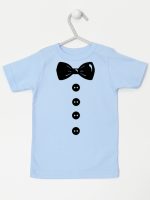 muszka z guzikami koszulka z krótkim rękawem kolor błękitny 222