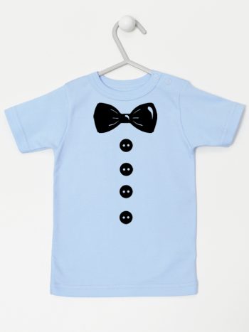 muszka z guzikami koszulka z krótkim rękawem kolor błękitny 222