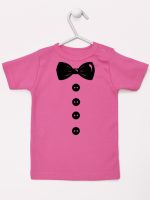 muszka z guzikami koszulka z krótkim rękawem kolor ciemny różowy 222