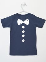 muszka z guzikami koszulka z krótkim rękawem kolor granatowy 222