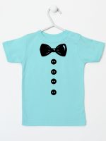 muszka z guzikami koszulka z krótkim rękawem kolor miętowy 222