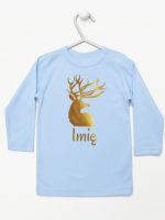 na boże narodzenie z imieniem koszulka z długim rękawem kolor błękitny 152