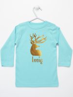 na boże narodzenie z imieniem koszulka z długim rękawem kolor miętowy 152