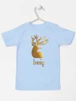 na boże narodzenie z imieniem koszulka z krótkim rękawem kolor błękitny 152